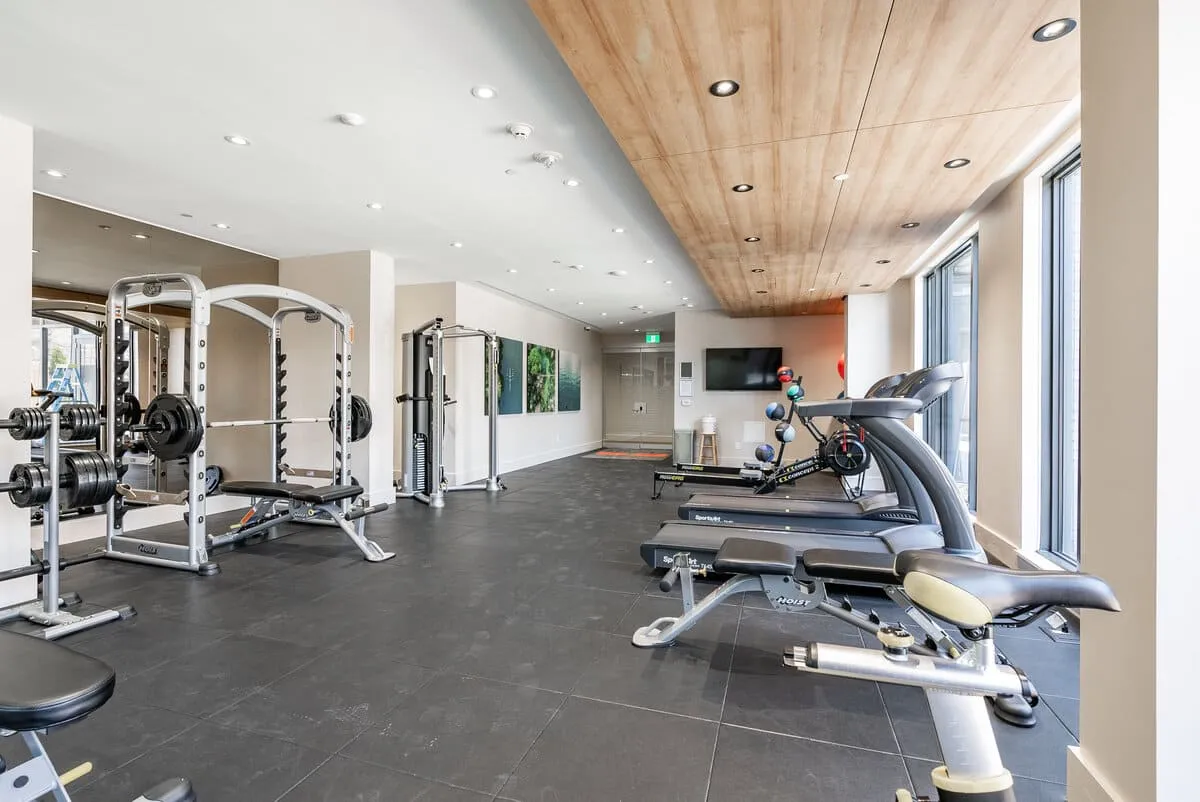 TANU Condos fitness centre weight area