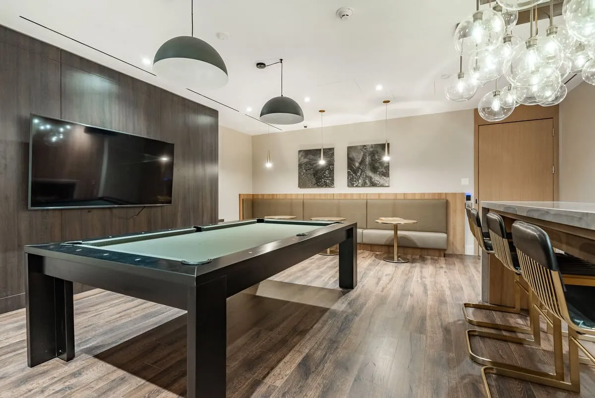 TANU Condos games room billiards table