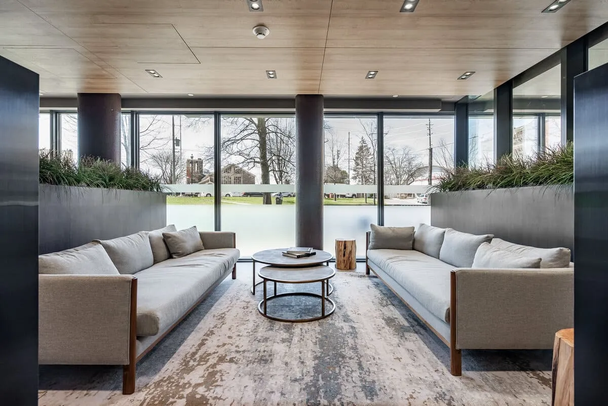 TANU Condos lobby seating area