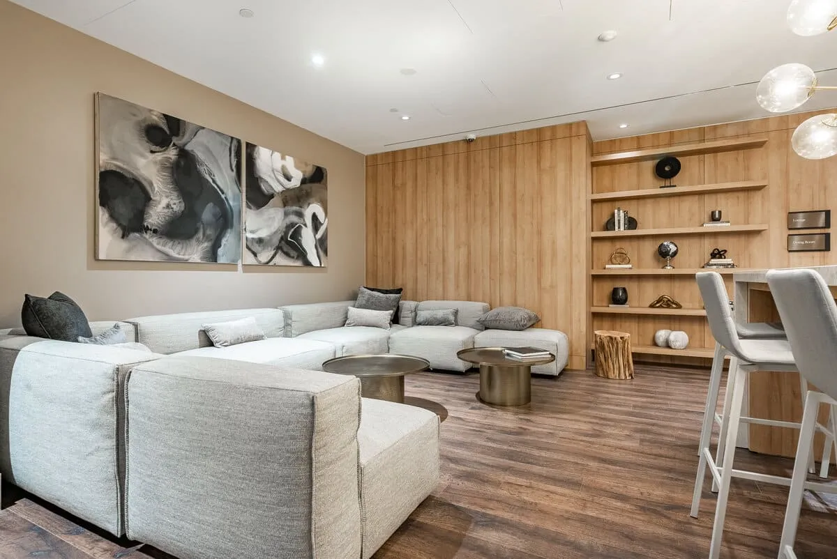 TANU Condos resident lounge sectional