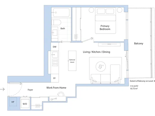 T-1W1-A floor plan