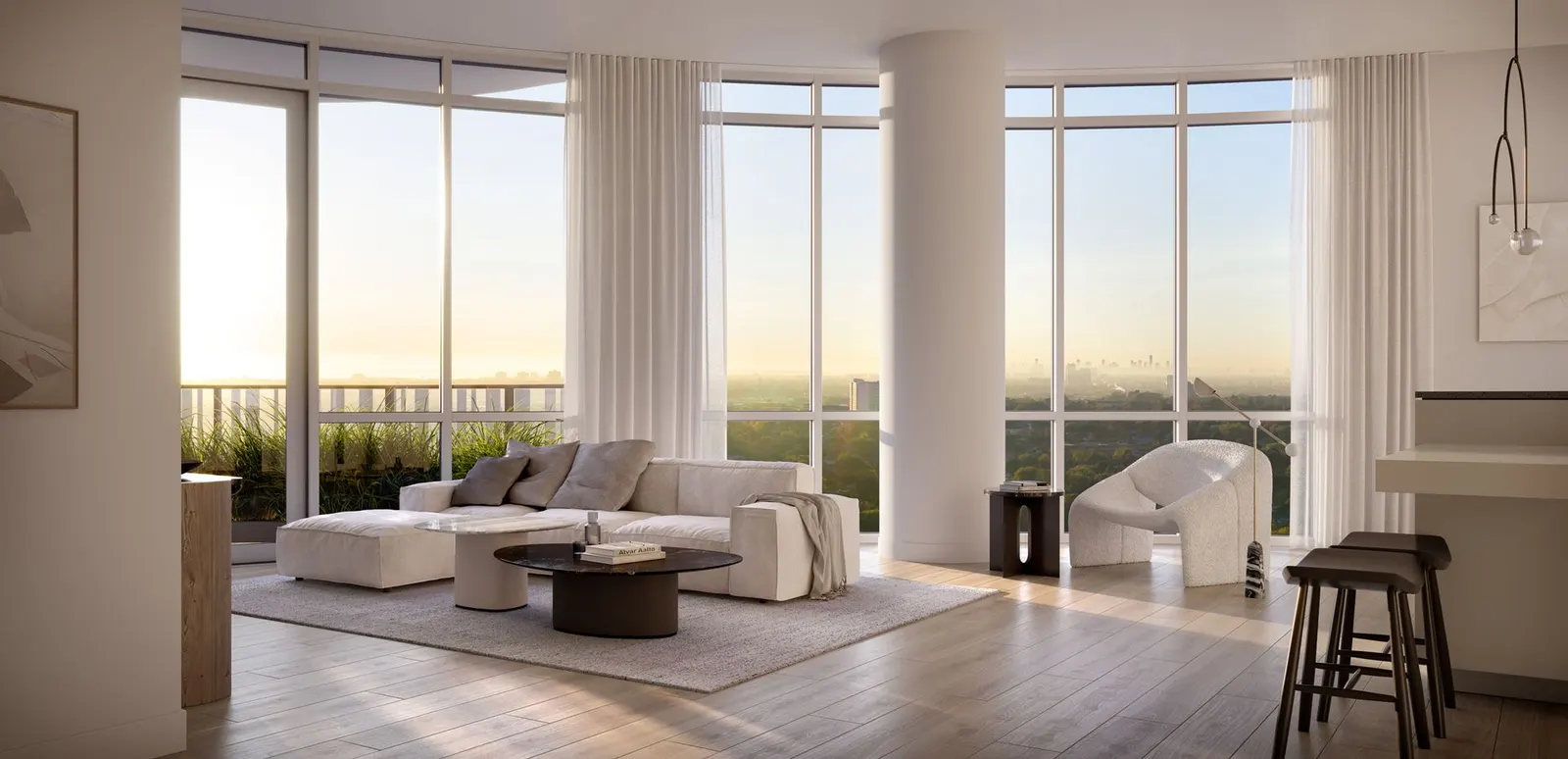 Suite living room (rendering)