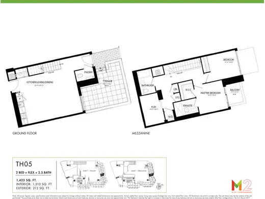 2 Bed + Flex floor plan