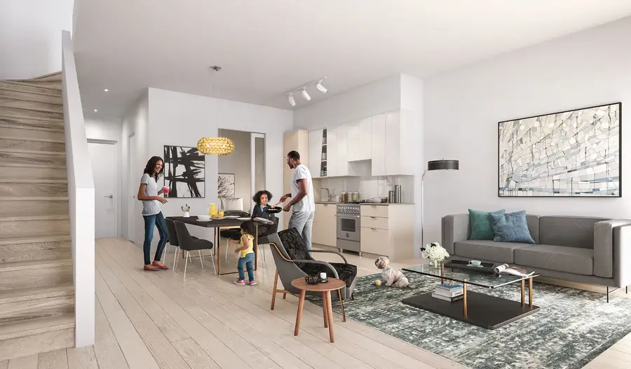 Townhome kitchen and dining