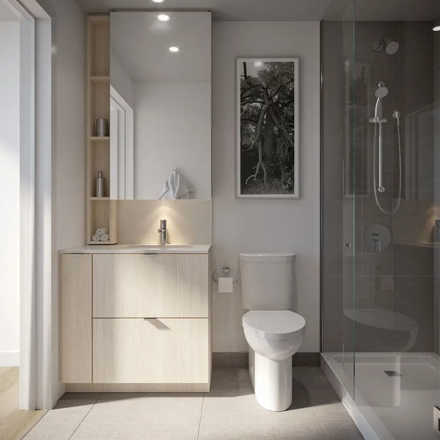 Bathroom, light finish scheme