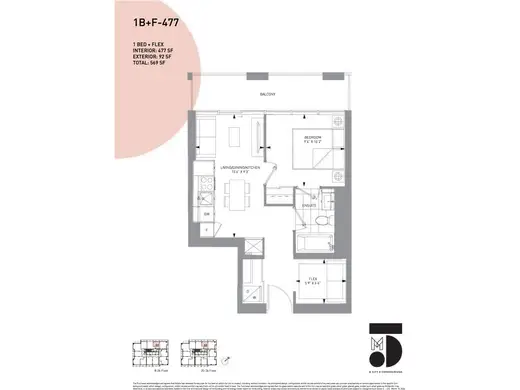 1B+F-477 floor plan