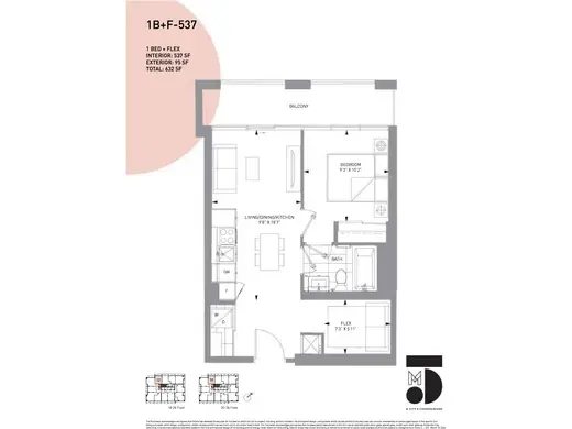 1B+F-537 floor plan