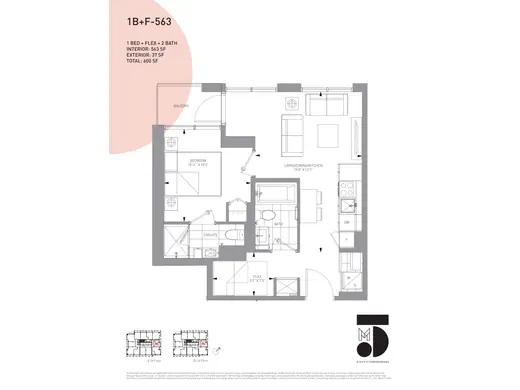 1B+F-563 floor plan