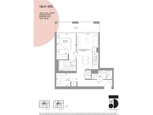 1B+F-590 floor plan