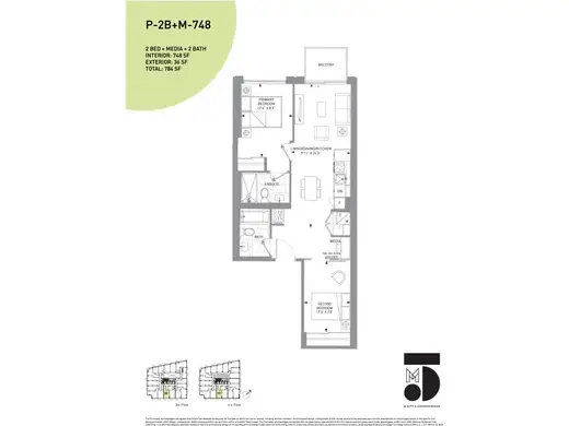 P-2B+M-748 floor plan