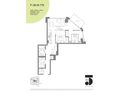 P-2B+M-770 floor plan