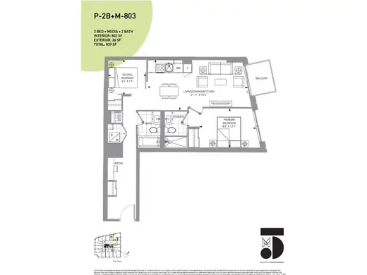 P-2B+M-803 floor plan
