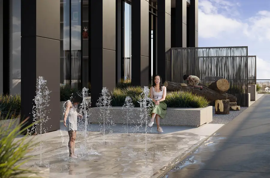 Splash pad and kids' play area