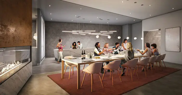Dining room with chef's kitchen