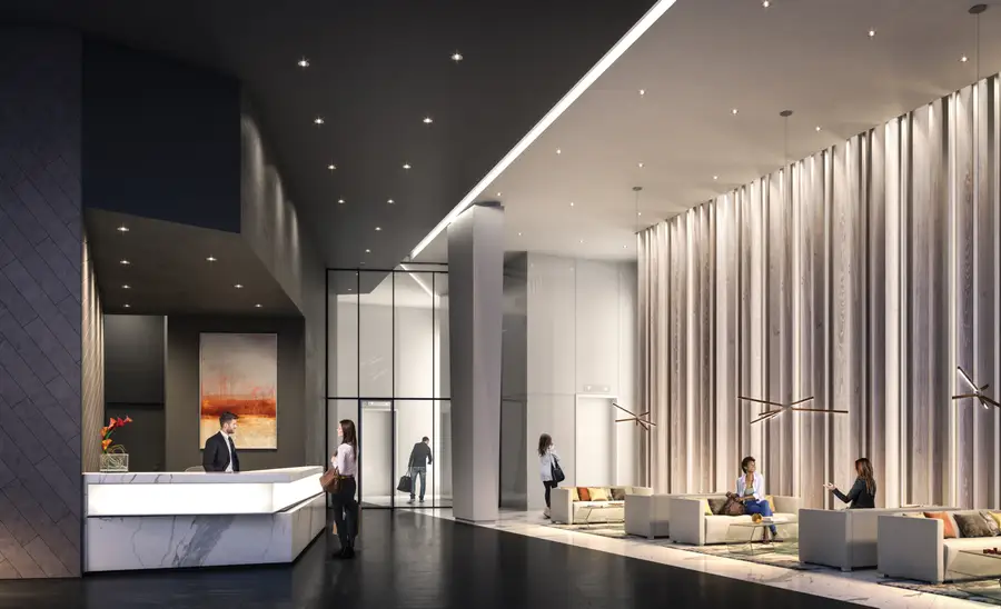 Two-storey lobby with 24-hour concierge