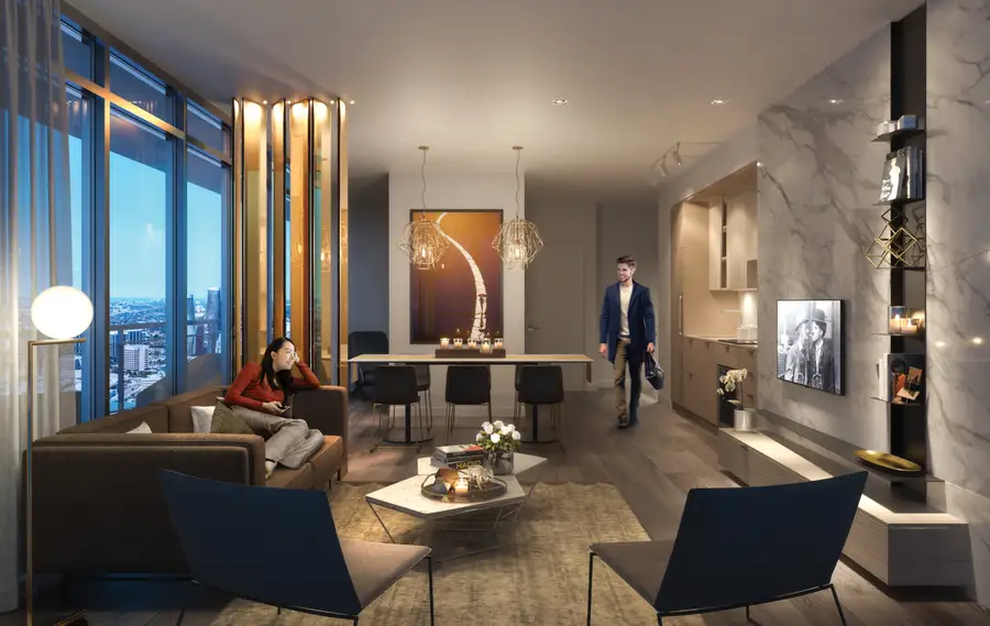 Model suite living room