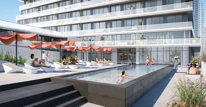 Saltwater pool deck