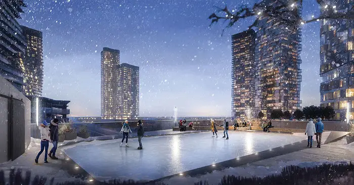 Rooftop skating rink