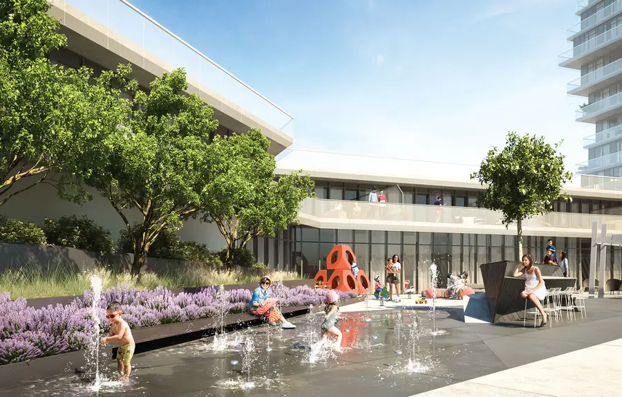 Splash pad and playground