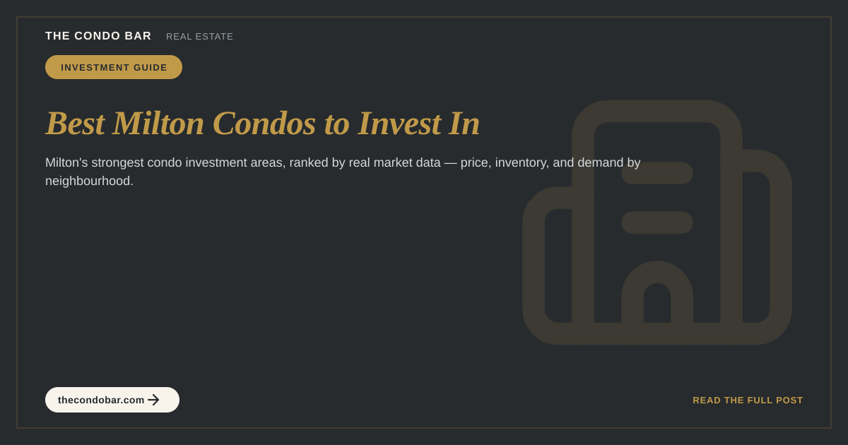 Best Milton Condos to Invest In